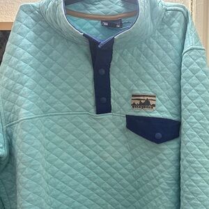 Patagonia Aqua Quilted Snap Pullover